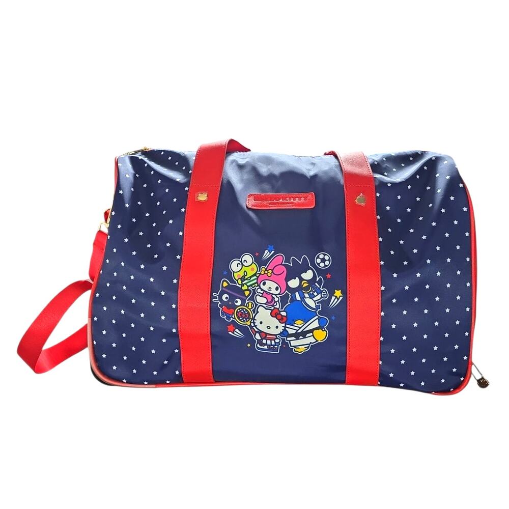 Sanrio Hello Kitty Friends Wheeled Duffle Bag 17" Rolling Carry On Weekender NWT